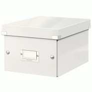 LEITZ Lot de 6 Boîte de rangement Click & Store Wow, format A5, coloris blanc perlé - blanc 60430001