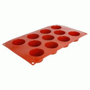 Moule à muffins silicone rouge 17,5x30cm_0