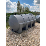 Polycuve pe 5000l grise - diam : 1m50 - lg : 3m40 - hauteur : 1m55 - ref : w00502304001p - dabert-citernes