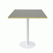RestooTab - Table Rome blanc 70x70cm verde comodoro fenix chants couleur laiton - vert Bois manufacturé TB-ROM1-7070M-VER.CO-LAI