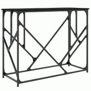 Table console noir 100x40x80 cm bois d'ingénierie Modèle Atlas Work Pro - 834115