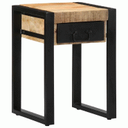Table d'appoint 35x35x50 cm bois massif de manguier brut Modèle Patio Chi Prime Plus - 4015943