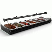 Vitrine chauffante SELF-SERVICE - Bain Marie - 6 bacs GN 1/3 - 1190 mm | Sayl Barcelona
