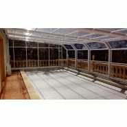 Abri piscine palma / adossé et télescopique / en polycarbonate