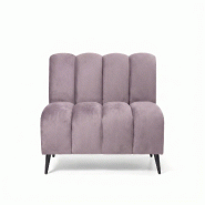 Banquette de restaurant professionnelle CHR Cocoon velours casino violet, 120 cm  France Mobilier CHR - violet 3760326528653