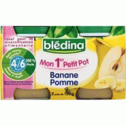 Bledina Mon 1er Petit Pot Banane Des 4 Mois 2 X 130 G Telemarketpro Fr Hellopro