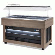 Buffet réfrigéré central avec cuve pour bacs GN1/1 SCAIOLA - SANS