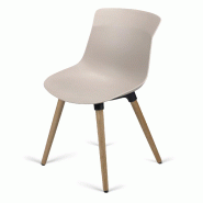 Chaise coque Lumo Wood - Taupe_0