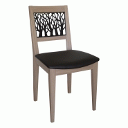 Chaise emma en bois massif et metal