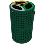 Corbeille de tri sélectif 3 bacs Quadra