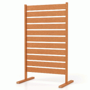 COSTWAY clôture brise-vue résistante intempéries, aspect bois, 93×154,5cm, marron - marron métal ZB35748OR COSTWAY clôture brise-vue résistante intempéries, aspect bois, 93×154,5cm, marron - marron métal ZB35748OR