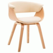 Décoshop26 - Chaise de salle à manger crème bois courbé et synthétique CDS020024 - 3001047299782 Décoshop26 - Chaise de salle à manger crème bois courbé et synthétique CDS020024 - 3001047299782