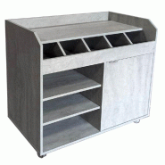 Desserte vaisselier d'intérieur Service Bas décor Béton - livrée en kit