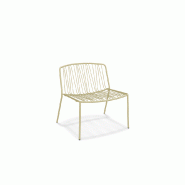 Fauteuil outdoor en métal BRIS - jaune