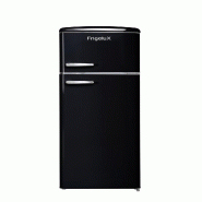 FrigeluX Réfrigérateur double-portes, 246 L net, classe énergétique D,design RETRO, noir RFDP246RND - noir 3541362504173