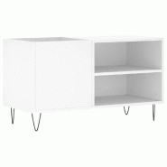 Helloshop26 - Armoire à disques moderne rangement classique 85 x 38 x 48 cm en bois d'ingénierie blanc 02_0049107 - blanc Bois massif 3000235657489