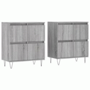 Helloshop26 - Buffet bahut commode armoire meuble de rangement organisateur cuisine salle de séjour salons lot de 2 sonoma bois 02_0036978 - 30002131 Helloshop26 - Buffet bahut commode armoire meuble de rangement organisateur cuisine salle de séjour salons lot de 2 sonoma bois 02_0036978 - 30002131