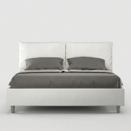 Itamoby Lit Coffre Rembourré Simili Cuir Blanc Antea 160X200 - blanc VE1620ANTE001-CT