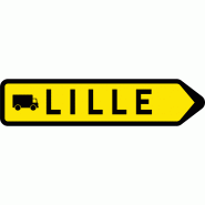 Panneau de direction temporaire KD21b - rectangle jaune avec symbole/idéogramme Panneau de direction temporaire KD21b - rectangle jaune avec symbole/idéogramme