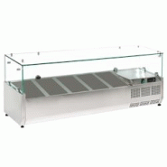 Réfrigérateur d'ingrédients avec vitrine pour 5 bacs gn 1/4 - 1200x335x440 mm - 160 W 230/1V - 7514120V Eurast - inox 7514120V Réfrigérateur d'ingrédients avec vitrine pour 5 bacs gn 1/4 - 1200x335x440 mm - 160 W 230/1V - 7514120V Eurast - inox 7514120V