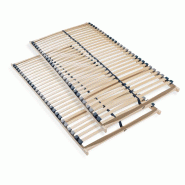 Sleepneo Sommier à lattes 160x200 cm, 7 zones, 28 lattes en bois de hêtre, fabriqué en Allemagne, jusqu'à 150 kg - marron LR0116201SP100
