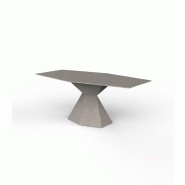 Table design in & out VERTEX - écru granit