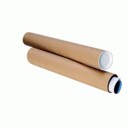Tube d'expédition en carton Ø8x50cm avec bouchons en plastique - pour affiches jusqu'à 48cm