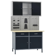 Vidaxl établi avec 3 panneaux muraux et 1 armoire 3053433