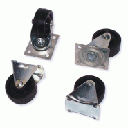 4 Roues Caoutchouc - Métal D. 40 mm dont 2 Fixes, 2 Pivotantes Charge max. 70 kg - 598140 - Beast - 5907698013105