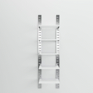 Élément de départ Zetawall chrome 5 tablettes blanc L60xH240cm