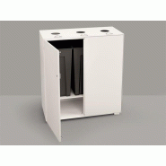 Armoire de tri Primo avec 3 conteneurs et signalétique Armoire de tri Primo avec 3 conteneurs et signalétique