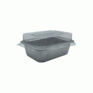 Barquette aluminium premium 500ml + couvercle par 600 pièces JORIDEAL - 3519400999243