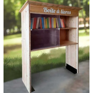 Boîte À Livres Chouquette - Mobilier Urbain en Mélèze avec Vitres en Polycarbonate Boîte À Livres Chouquette - Mobilier Urbain en Mélèze avec Vitres en Polycarbonate