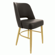 Chaise d'intérieur ColiséeConfort tapissée d'un simili cuir chocolat - par 2