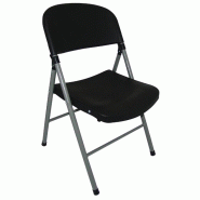 Chaises pliantes noires et grises | Bolero - CE693