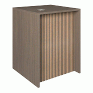Comptoir noyer et Vertigo T01 MDF naturel et noyer foncé avec tiroir 60x70x90cm
