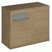 Comptoir Vertigo H T01nat. Spl.Gauche L120cm 2tabl.Couliss.4tab.Amovib.Chênecl