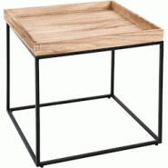 Décoshop26 - Table d'appoint table basse bout de canapé en bois de paulownia naturel et métal 60x60x60cm MED04078 - 3000397269605 Décoshop26 - Table d'appoint table basse bout de canapé en bois de paulownia naturel et métal 60x60x60cm MED04078 - 3000397269605