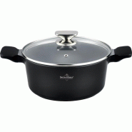 Faitout 28cm avec couvercle 6L Tous feux dont induction Noir  SH-BC28B usage non-intensif Swiss Haus - noir 5407011644585