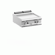 Grillade gaz rainurée en acier - Plaque de cuisson inox AISI 304 - 70x73x25 cm - Martin MBM_0