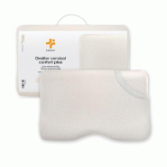 INPHYSIO Oreiller cervical CONFORT PLUS – mousse à mémoire, taie coton – 54x33x12 cm - beige 3760371010523