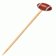 Nvase ECOLOMIQUE - 100 Pcs - Pic bambou décor football américain - 12 cm de long - Bambou NVS210BBSOC12