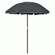 Parasol de jardin avec mât en acier 180 cm anthracite Modèle Terrasse Horizon Max - 47804