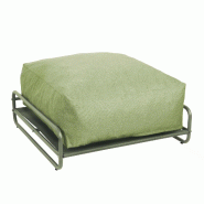 Pouf pour salon de jardin modulable avec structure vert cactus - vert polyester 115363