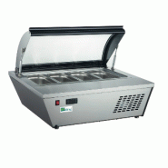 Présentoir de crèmes glacées à poser - 67 L - Couvercle en verre - Température -18°C/-25°C - Acier inoxydable Présentoir de crèmes glacées à poser - 67 L - Couvercle en verre - Température -18°C/-25°C - Acier inoxydable