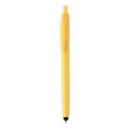 Stylo à bille en plastique - large clip personnalisable - encre bleue - couleur jaune - poids 8,5g Stylo à bille en plastique - large clip personnalisable - encre bleue - couleur jaune - poids 8,5g