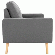 VidaXL Canapé à 2 places Gris clair Tissu Modèle Néroli - 288703