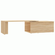 VidaXL Table basse Chêne sonoma 150x50x35 cm Bois d’ingénierie Modèle Atlas Office Pro Essence - 801340