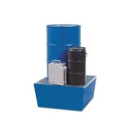 259296W - Bac de rétention en acier, compact et durable avec caillebotis galvanisés