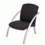 Alba chauffeuse nova 1 place tissu noire structure en acier époxy gris métal, capacité 130kg Alba chauffeuse nova 1 place tissu noire structure en acier époxy gris métal, capacité 130kg